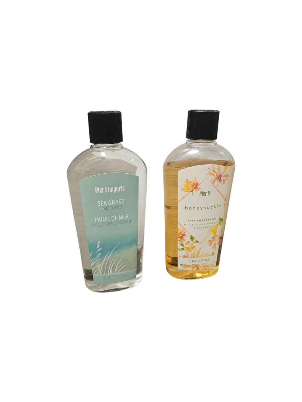 Bundle Pier 1 Imports Sea Grass & Honeysuckle Reed Diffuser Oil Refill 16 Fl oz